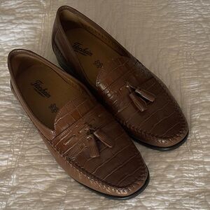 Florsheim Crocodile Pattern Brown Loafers